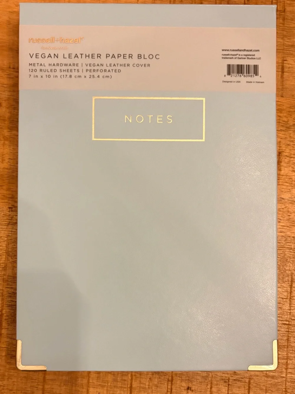 Russell + Hazel Vegan Leather Paper Bloc Notes journal notebook diary